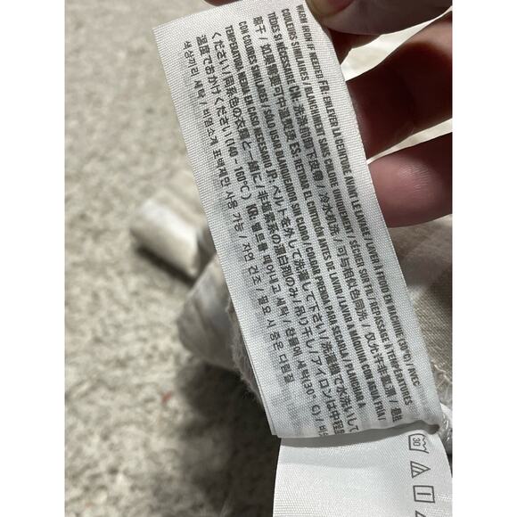 Abercrombie & Fitch Linen Cotton Button Shorts Womens Medium Tan White Stripes - Picture 10 of 11